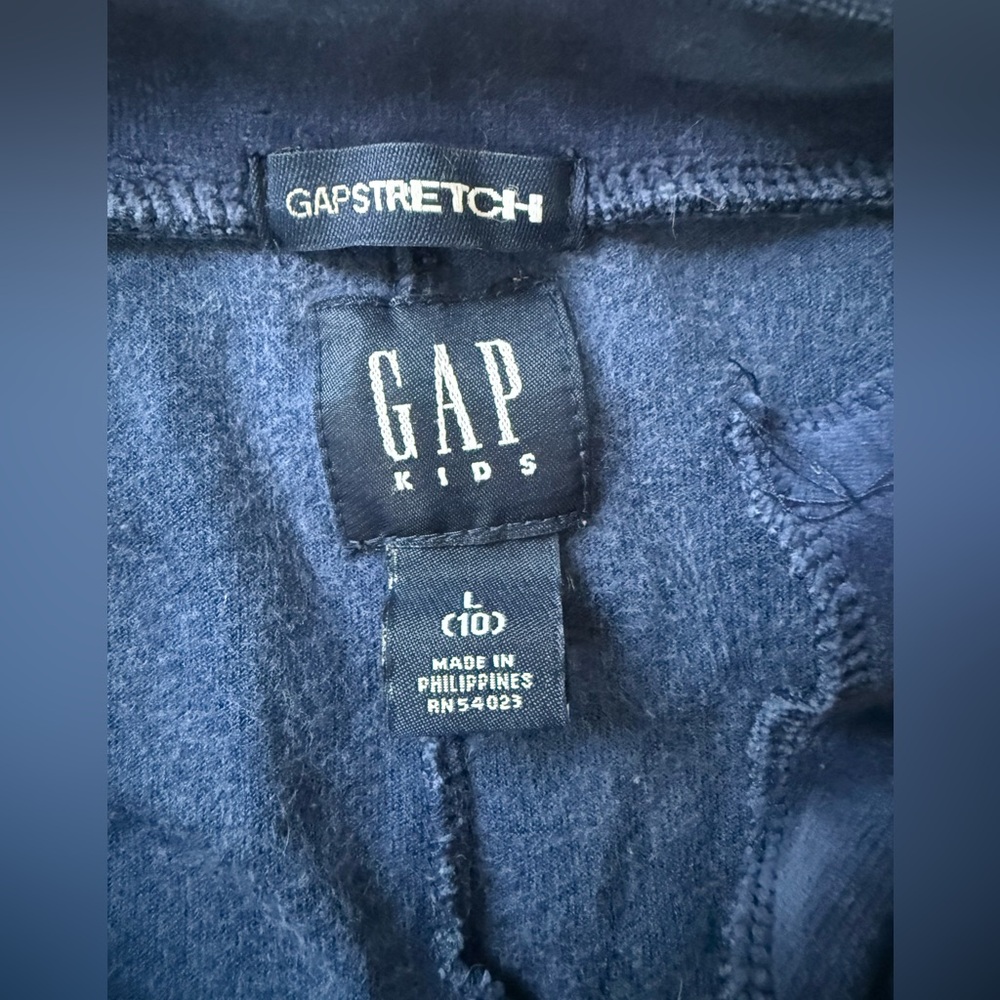 Gap blue, teal and white velour hoodie
